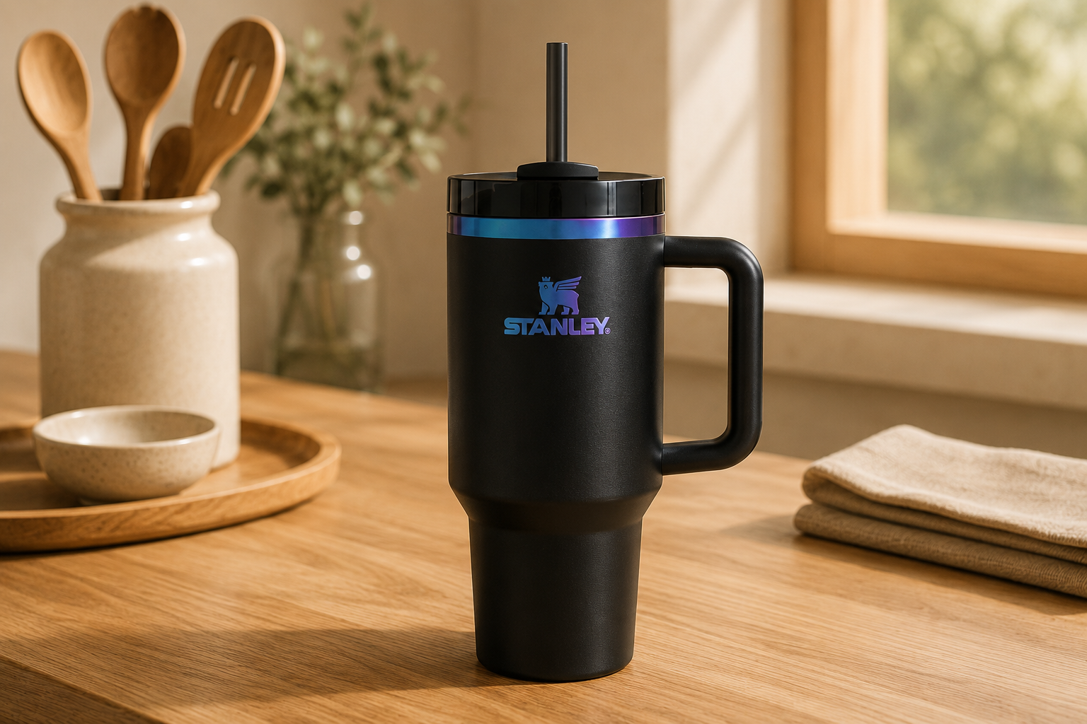 Stanley Quencher Tumbler – Premium Insulated Travel Mug with Handle & Straw