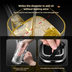 High Borosilicate Glass Oil Bottle Kitchen Essential Non Drip Oil Bottle for Vinegar Soy Sauce and Cooking Oil