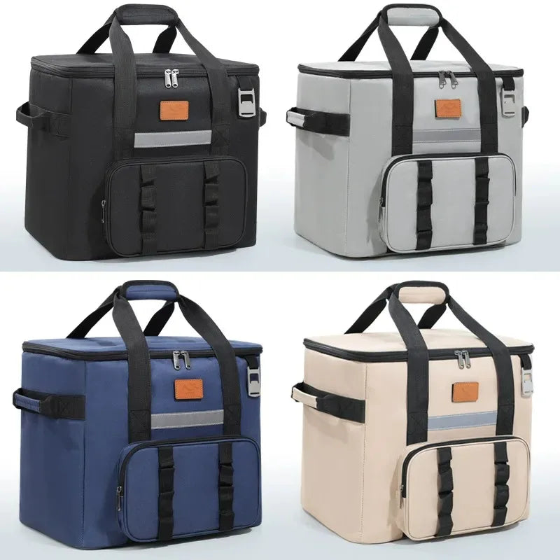40L Leak Proof Lunch Backpack Thermal Large Picnic Cool and Warm Insulated Bag Foldable Camping Cooler for Outdoor Travel