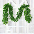 Artificial Green Ivy Leaf Rattan Creeper Leaves Vine Hanging Garland DIY Fake Flowers Plants for Garden Wedding Party Home Decor