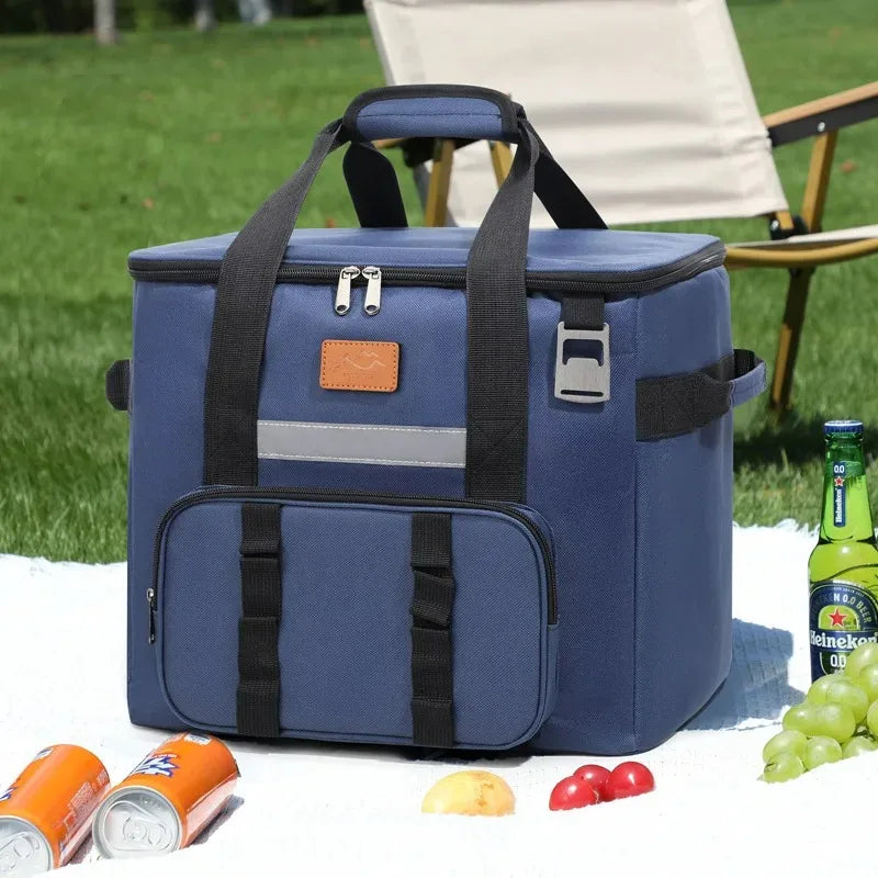 40L Leak Proof Lunch Backpack Thermal Large Picnic Cool and Warm Insulated Bag Foldable Camping Cooler for Outdoor Travel