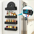 2PCS Magnetic Storage Shelf Household Kitchen Refrigerator Washing Machine Side Hanging Organizer Rack, Multifunctional Holder