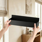 2 Pack Magnetic Spice Rack for Refrigerator Kitchen Magnetic Fridge Shelf Black No Drill Spice Food Organizer Black Jar Holder