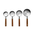 Measuring Cups and Measuring Spoons 4 Piece Set Gold Plated Stainless Steel Graduated Kitchen Baking Measuring Tools