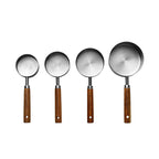 Measuring Cups and Measuring Spoons 4 Piece Set Gold Plated Stainless Steel Graduated Kitchen Baking Measuring Tools
