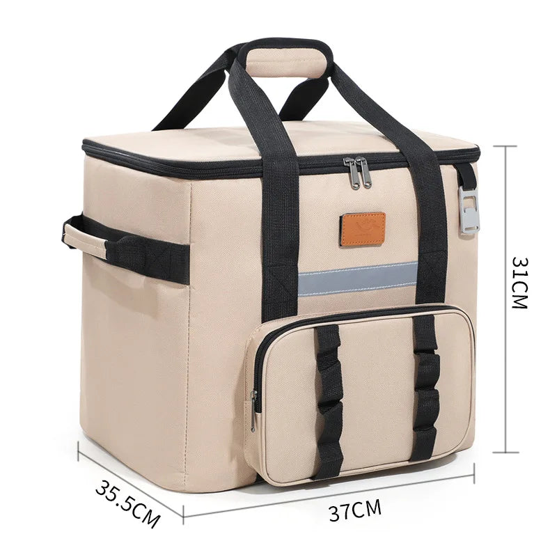 40L Leak Proof Lunch Backpack Thermal Large Picnic Cool and Warm Insulated Bag Foldable Camping Cooler for Outdoor Travel