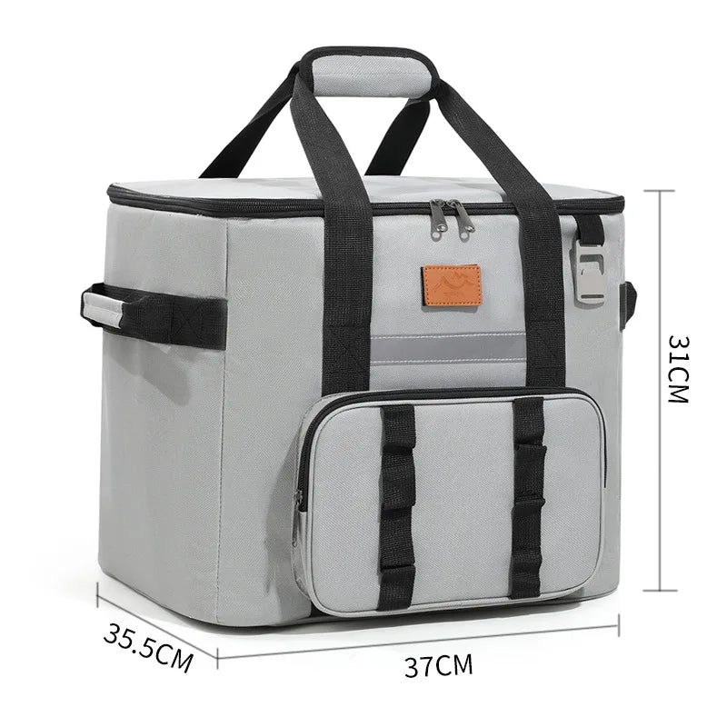 40L Leak Proof Lunch Backpack Thermal Large Picnic Cool and Warm Insulated Bag Foldable Camping Cooler for Outdoor Travel