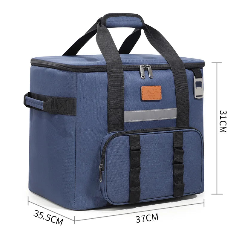 40L Leak Proof Lunch Backpack Thermal Large Picnic Cool and Warm Insulated Bag Foldable Camping Cooler for Outdoor Travel