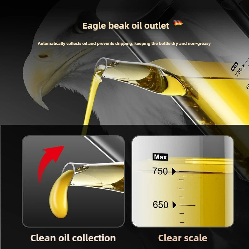 High Borosilicate Glass Oil Bottle Kitchen Essential Non Drip Oil Bottle for Vinegar Soy Sauce and Cooking Oil