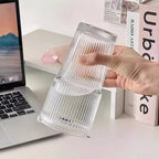 Large Capacity  Stripe Glass Coffee Cup With Lid Cover Straw Transparent Drinking Glasses For Juice Iced Coffee Mugs Drinkware