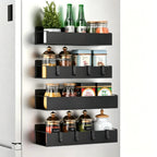 2PCS Magnetic Storage Shelf Household Kitchen Refrigerator Washing Machine Side Hanging Organizer Rack, Multifunctional Holder