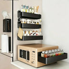 2PCS Magnetic Storage Shelf Household Kitchen Refrigerator Washing Machine Side Hanging Organizer Rack, Multifunctional Holder