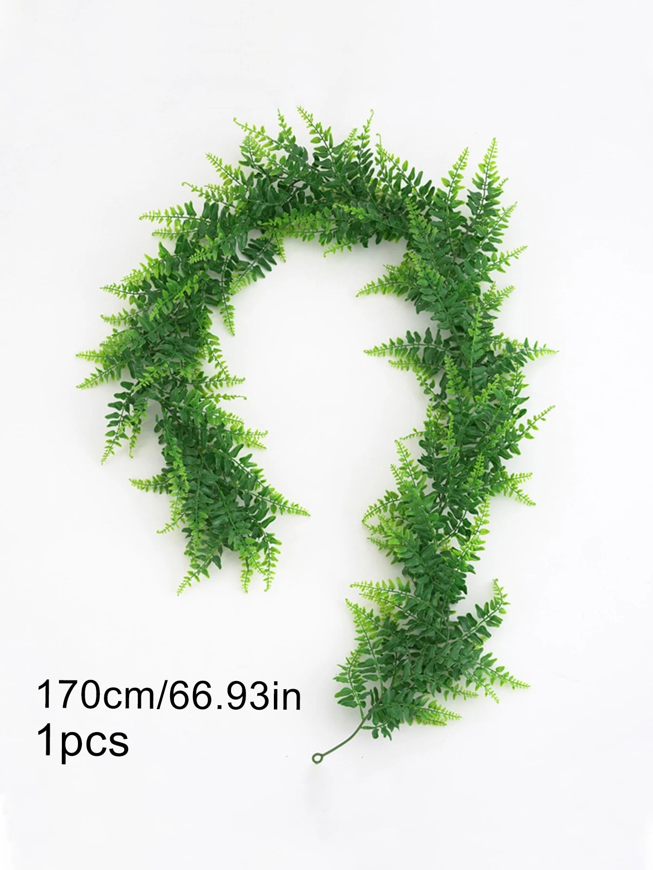175cm/68.9in Artificial Plants Vines Fake Haing Plants Plastic Fern Leaves Wall Foliage Tropical Fern Plants for Home Garden